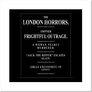 Jack the Ripper: 1888 Headline T-Shirt (dark) Posters and Art